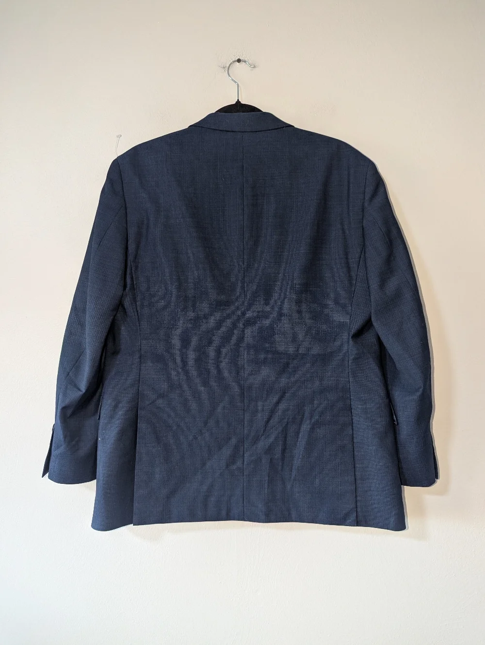 40 Short Joseph Abboud Slim Fit Wool Blue Camo Lined Super 120's Blazer